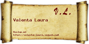 Valenta Laura névjegykártya